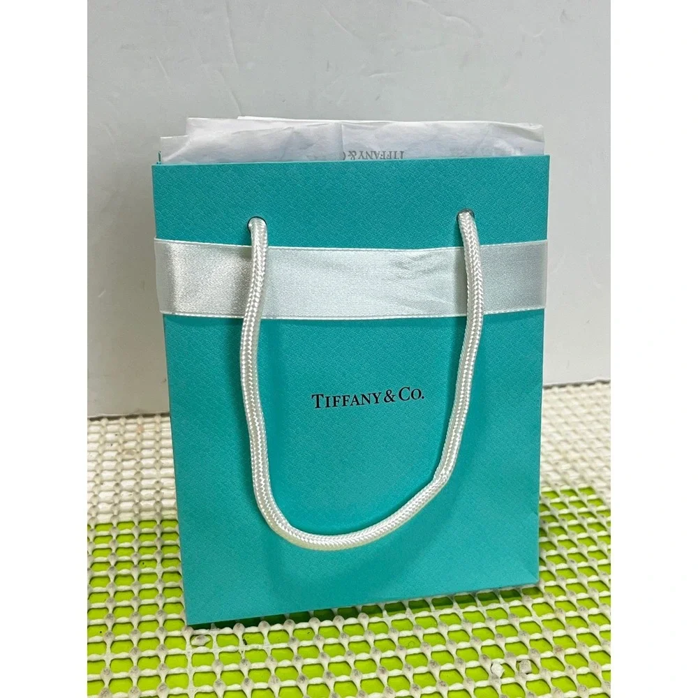 Tiffany & Co. Velvet Hinged Jewelry Box, Gift Box,Tissue Paper Shopping Bag EUC